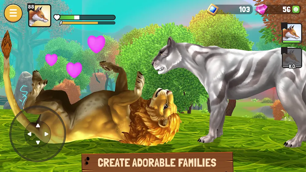 Animal Kingdoms: Wolf Sim MMO screenshot: The marking panel with several coat options laid out