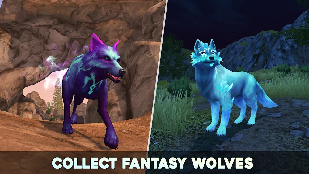 Wolf Tales - Wild Animal Sim screenshot: Coat markings being adjusted in the customisation panel