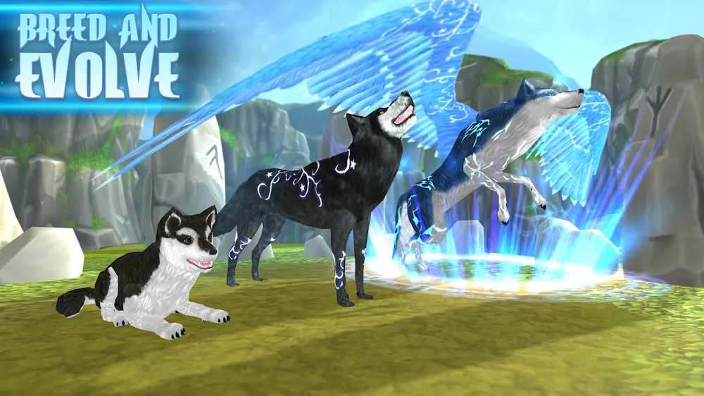 Wolf: The Evolution Online RPG screenshot: The objective board with three errands queued in one clearing